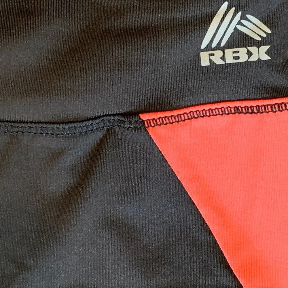 RBX 2 Piece Set Athletic Outfit Girls Neon Coral Black Silver New with Tags 6X